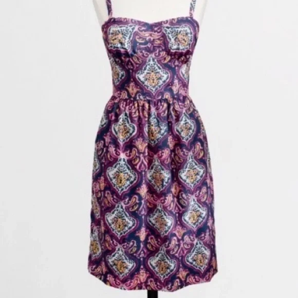 J. Crew Paisley Medallion Print Sundress - Picture 2 of 7